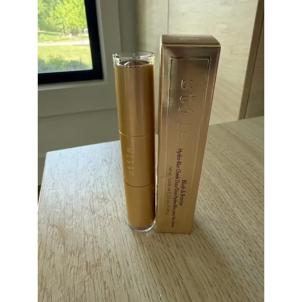 $32 New Stila Blush & Bronze Hydro-Blur Cheek Duo - Apricot & Golden